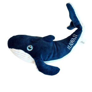 Hawaii Plush Whale Plush Humpback Aloha Blue Souvenir Soft Stuffed Animal Toy
